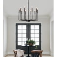 thumbnail image 5 of Q&S Black Modern Farmhouse Chandelier Light Fixtures 10-Lights Industrial Candle Chandeliers Hanging Pendant Light Fixture for Dining Room Bedroom Foyer Living Room UL Listed, 5 of 7