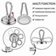 thumbnail image 2 of Magnetic Hooks, Super Strong Neodymium Magnet with Removable Carabiner Hook, Heavy Duty Magnetic Hooks for Kitchen Desk, 2 Pack, 2 of 4