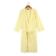 thumbnail image 5 of Ihph7 Waffle Robe Plus Size Robe Long Robes for Women Womens Robes Lightweight Towel Robe Hotel Robe Long Sleeve Robes for Women Quick Dry Robe Yellow M, 5 of 9