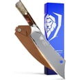 thumbnail image 1 of Dalstrong Chef & Cleaver Couteau Hybride - le 'Crixus' - 8 Pouces - Série Valhalla - Acier 9CR18MOV HC - Manche en Résine Rouge et Bois - Couteau de Chef Razor Sharp - avec Étui en Cuir, 1 of 8