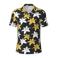 thumbnail image 2 of Daiia Lilies Flowers Pattern Men’s Polo Shirts,Solid Deck Shirt,Classic Fit, Breathable Cotton Polo for Casual and Sport Wear-4X-Large, 2 of 9