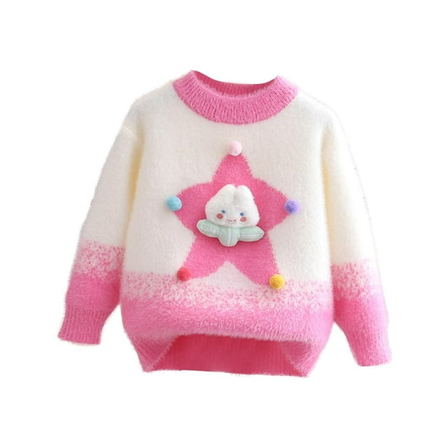Chandail Imprimé Lapin pour Enfants, Manches Longues, Col Rond, Haut en Tricot Doux et Respirant, Chemise Décontractée pour Garçons et Filles, Chandail Confortable pour l'École, Rendez-Vous de Jeu, Vacances