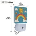 thumbnail image 4 of Yayeee LED Plug in Night Light for The Home with Auto Dusk to Dawn Light Sensors, 2 Pack, Rainbow with Stars, 4 of 6