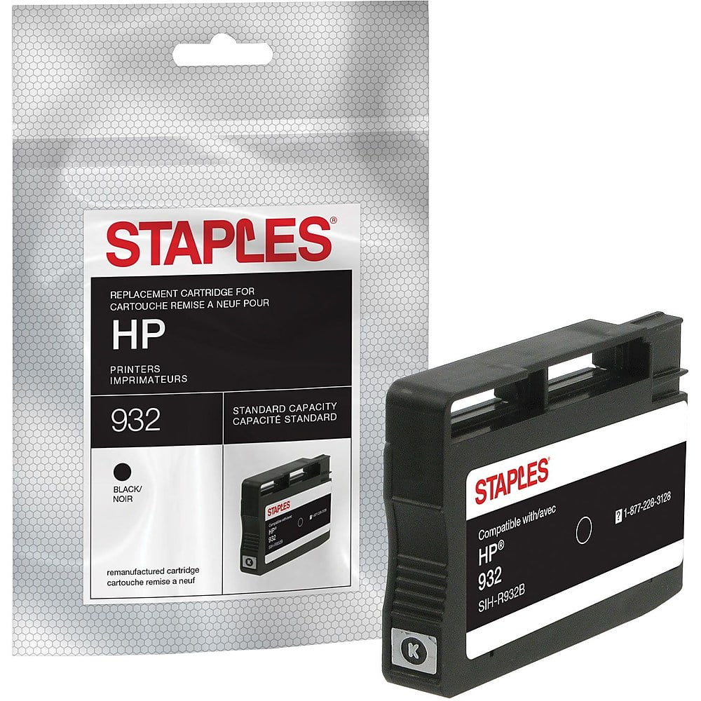 Staples Remanufactured Ink Cartridge Replacement for HP 932 (Black
