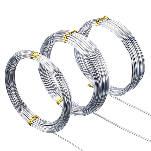 3PCS 32.8ft Aluminum Wire Bendable DIY Multipurpose Craft Wire Metal Wire