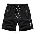 thumbnail image 4 of XIAONU Letter Print Shorts for Men Zipper Pockets Daily Wear Athletic Shorts, 4 of 4