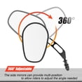 thumbnail image 4 of Mofun Espejos negros brillantes de 0.315 in, espejo lateral trasero compatible con Harley Softail Dyna Touring Street Glide Road Glide Road King 1982-2024, 4 of 5