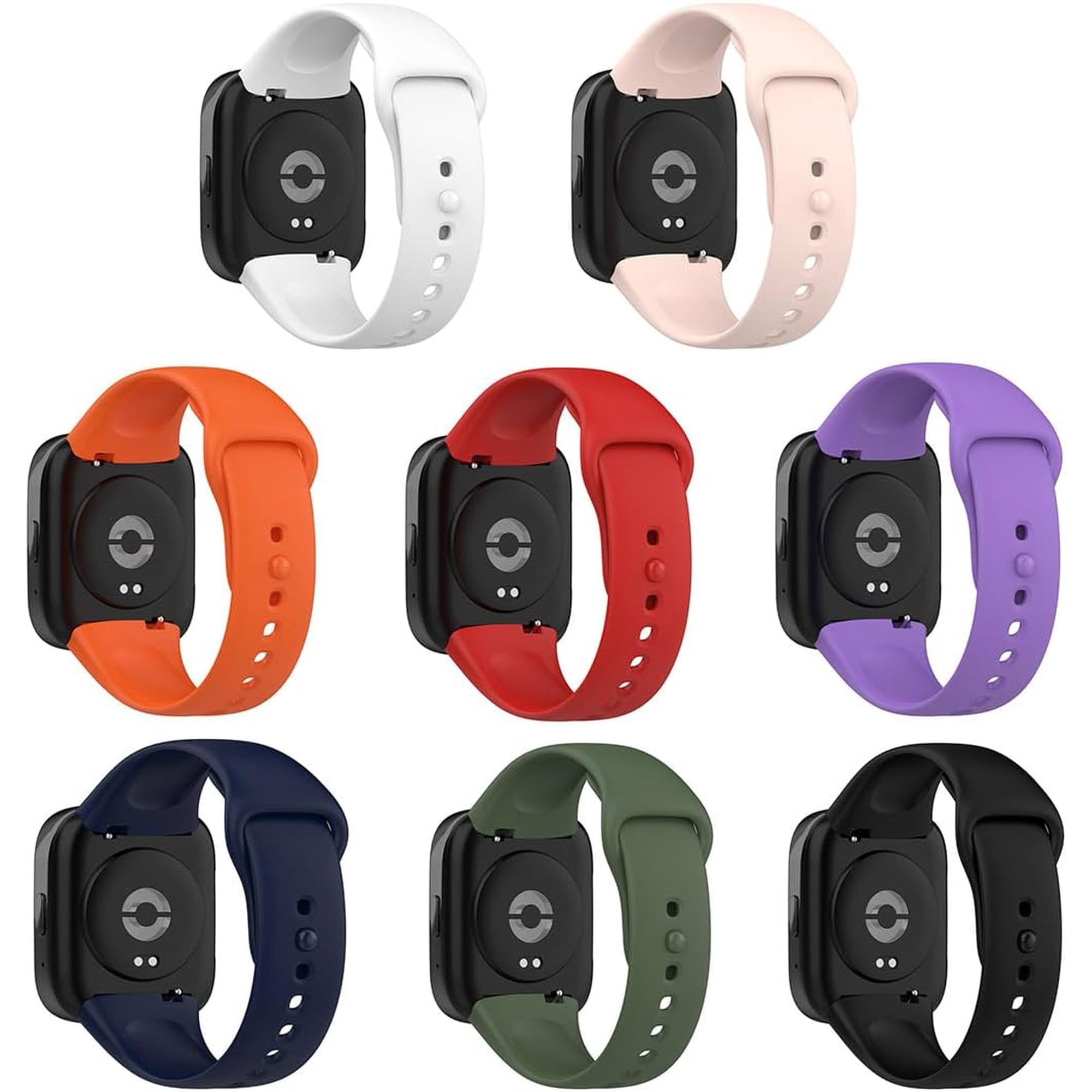 Tianle Compatible with Redmi watch 3 Active Bracelet - TPU Silicone Replacement Fitness Replacement Strap and Watch Band Sports Bracelet Compatible with Redmi watch 3 lite, 8 Pack