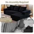 thumbnail image 6 of Tmjmj 107" Boneless L-Shaped Cloud Sectional Sofa with Chaise, Modern ModularCorduroy Deep Seat Couch Black, 6 of 7