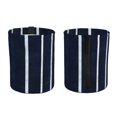 thumbnail image 3 of Round Car Trash Can 7×5.9in Waterproof, Durable, Not Easy To Fade, Easy To Install And Disassemble To Prevent Interior Pollution Darkblue Stripe_2, 3 of 7