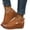 Brown, variant on Strappy Wedge Sandals for Women, Dressy Summer Ankle Strap Open Toe Arch Support Sandals, Casual Comfortable Vacation Shoes, Plus Size Buttoned Peep Toe Sandals