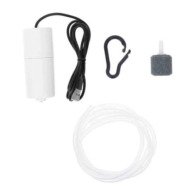 GOOHOCHY 1 juego de bomba de aire silenciosa para acuario, aireador de oxígeno para pecera, bomba de oxígeno con carga USB