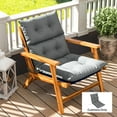 thumbnail image 2 of Outsunny Adirondack Chair Cushion, Tufted Rocking Chair Cushion, Light Grey, 2 of 10