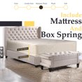 thumbnail image 2 of GOWTUN, 10-Inch medium plush Tight top Innerspring Mattress And 8-Inch Fully Assembled Wood Boxspring/Foundation Set, Full XL Size, 2 of 7