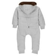 thumbnail image 4 of ATOGUTA Boys Girls Fleece Jumpsuit Winter Clothes Suit Hooded Jumpsuit Romper Bear Outfit Infant Warm Coat Outwear Overcoat Size 6M-3T, Gray, 4 of 5