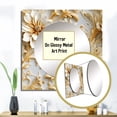 thumbnail image 3 of Designart "Regal Serenity In Gold And White I" 0 Square Mirror Wall Decor Bohemian - Large Gold Square Bathroom Mirror - Square Printed Wall Mirror Art, 3 of 5
