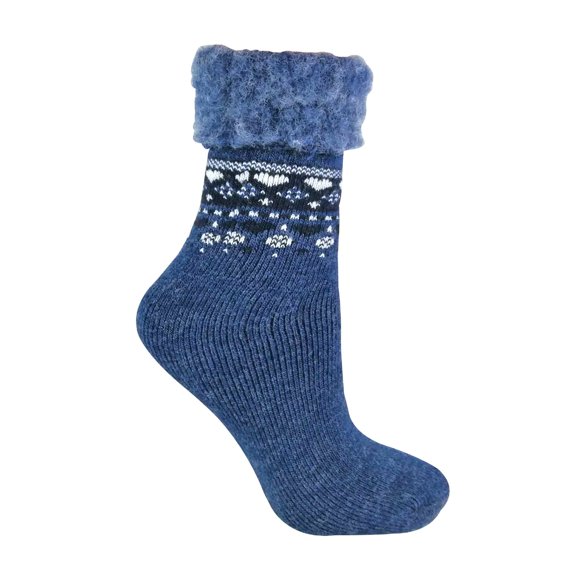 Sock Snob - Chaussettes de Lit Nordiques d'Hiver Chaudes Thermiques pour Femmes à Revers
