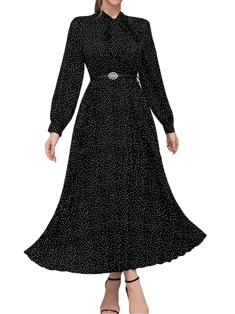 knee length autumn dresses Seta T Women's Long Sleeve Dresses Round Neck Elegant Cocktail Party Work Knee Length Dress Small Caramel at Amazon Women's Clothing store