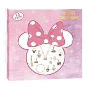 Gomind Christmas Advent Calendar 2024 for Girls 24 Days Countdown Calendar with Mickey DIY Charm Bracelet&Necklace, Rings Xmas Holiday Gift for Daughter, Niece