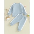 thumbnail image 2 of Lamuusaa Baby Girls 2-piece Outfit,Long Sleeve Sweatshirt with Elastic Waist SweatpantsClothes, 2 of 9