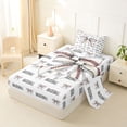 thumbnail image 2 of Manfei Baseball Sport Theme Twin Sheet Sets For Kids,Aesthetic Bow Pattern Bedding For Girls,3 Pieces, 2 of 6