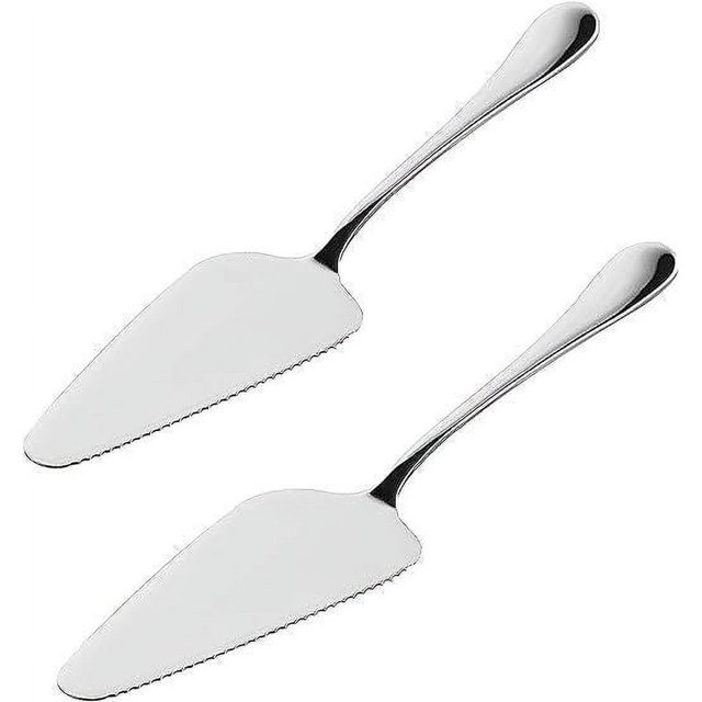 piezas de servidor de pastel de acero inoxidable, servidor de pastel de 23 cm, cuchillo para pastel, servidor de pizza con bordes dentados, juego de cubiertos para cocina, restaurante, fiesta de boda