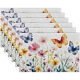 thumbnail image 3 of Spring Butterfly Flower Pattern Placemats Set of 6 Washable Kitchen Dining Table Mats 12 x 18 Inch Modern Cloth Place Mats Non-Slip Heat Resistant Placemats for Home Farmhouse Kitchen Dinner Party, 3 of 6