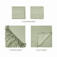 thumbnail image 4 of Superior Egyptian Cotton Eco-Friendly 700 TC Sheet Set, Full, Sage, 4 of 8