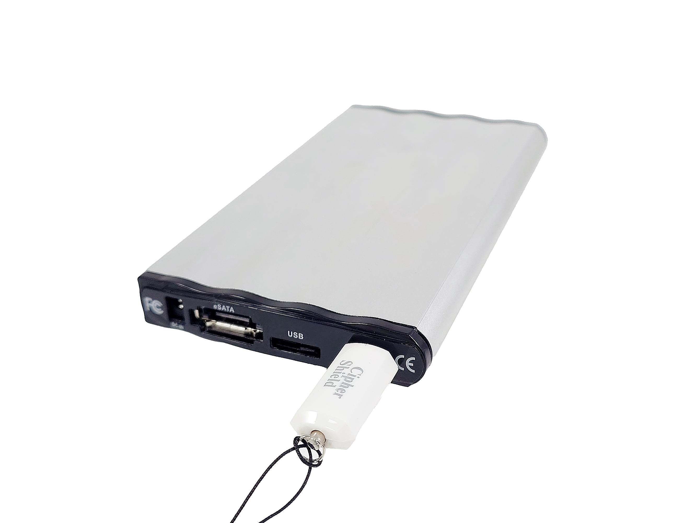 DSX-2TSDG2 2TB SSD USB 3.2 Gen 2/eSATA CipherShield 512-bit AES FIPS 140-2 HIPAA Disk-On-The-Go Encrypted External Slim Portable Drive