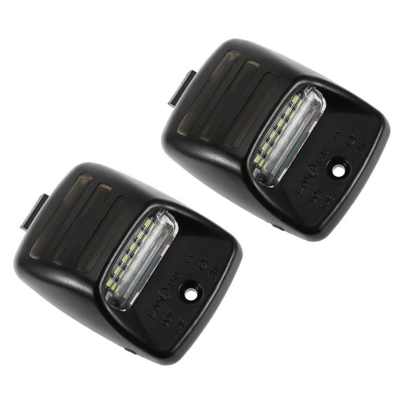 Unique Bargains 2 Pcs LED License Plate Light Tag Lamp Assembly for Toyota Tundra 2000-2013 for Toyota Tacoma 2005-2015 White Red 6500K Clear Lens