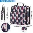 thumbnail image 3 of Haosy 3 Ring Zipper Binder with Shoulder Strap Waterproof Trapper Keeper 2 Inch D-Ring 500 Sheets Capacity, Pied De Poule Pattern, 3 of 8