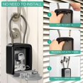 thumbnail image 7 of Key Lock Box, 4-digit Password Combination Lock Box for House Key, Portable Hanging Small Safe Box Waterproof Fireproof, Key Lock Box for Outside, Large-capacity Metal Box with Detachable Hook, 7 of 7