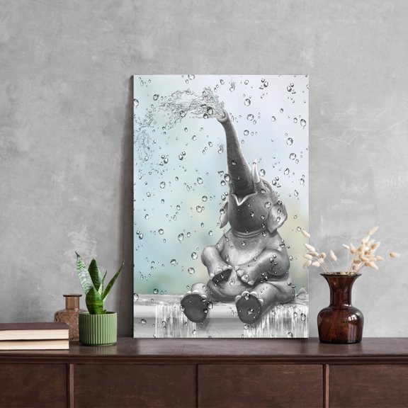 Apicoture Elephant Canvas Wall Decor Paintings 16 x 24 Framed Art Prints
