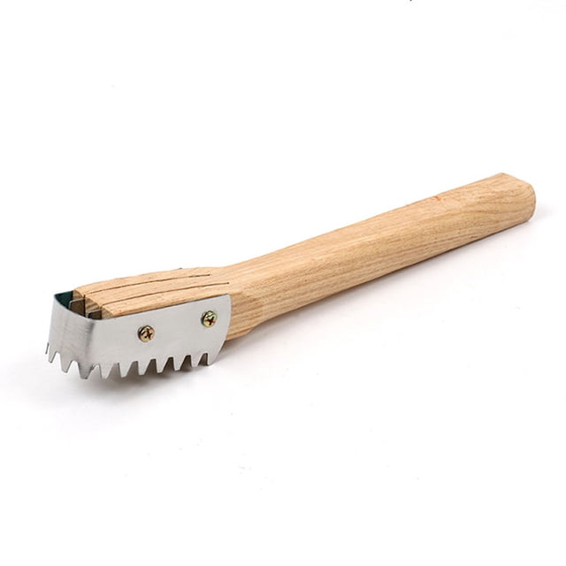 FUTUREORYY 1Pack Scale Chocolate Color Stainless Steel Wood Bamboo Fish Deboner Ergonomic Design