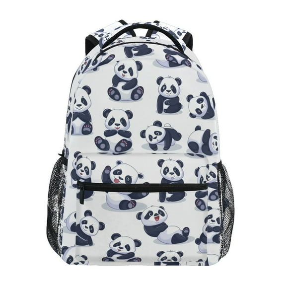 ALAZA Stylish Backpack Cute Pandas Cartoon Elementary Bookbag Personalized Laptop School Bags Travel Daypack