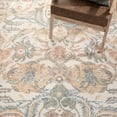 thumbnail image 6 of SAFAVIEH Micro-Loop Freddy Floral Wool Area Rug, Ivory/Blue, 5' x 5' Square, 6 of 11