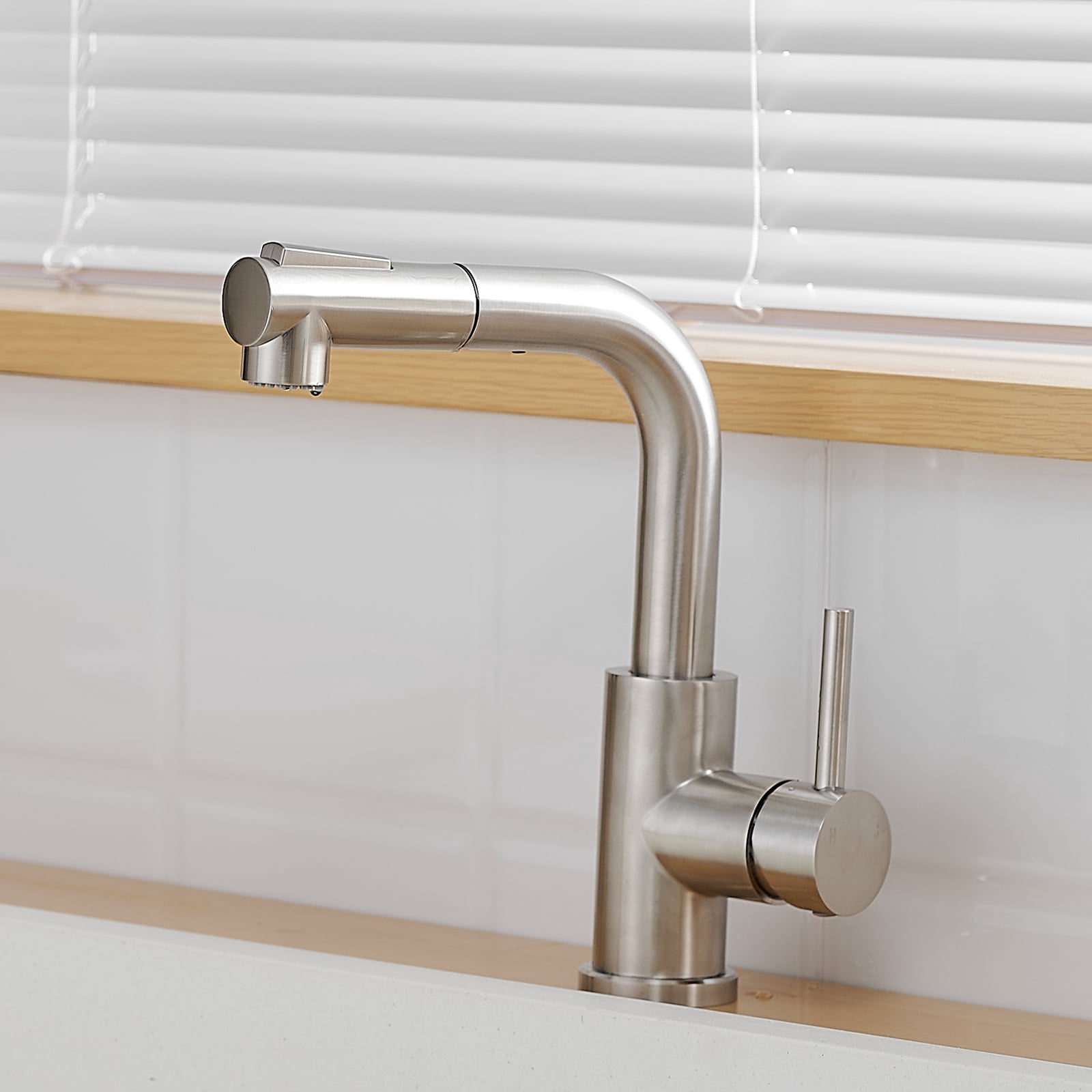 Sink Faucet,Kitchen Faucets with Pull Down Sprayer, Bathroom Sink Faucets Mini Bar Prep Faucet,2" x 7.1" x 9.6"