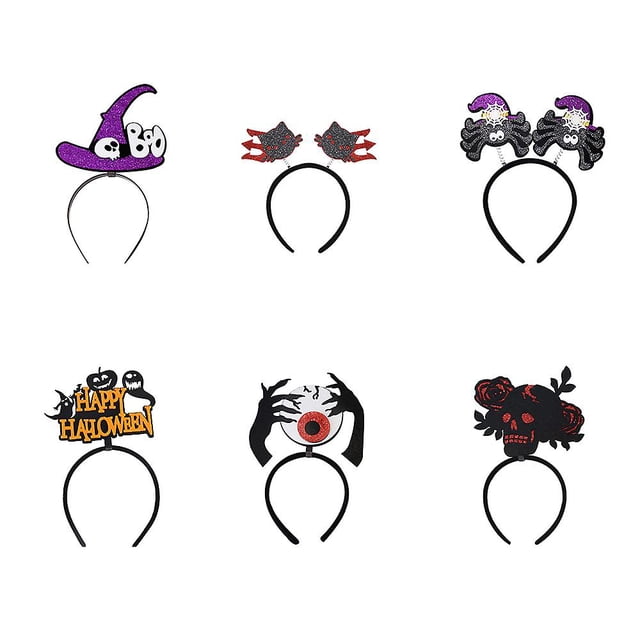 6 diademas de Halloween, para fiesta de Halloween, disfraces, truco o trato, decoración de cosplay