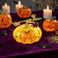 thumbnail image 5 of JoyMoreHome Hand Blown Glass Pumpkin Figurine, Artificial Pumpkin Halloween Thanksgiving Decoration for Desktops, Bookshelves and Windowsills, 5 of 6