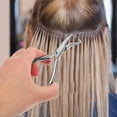 thumbnail image 2 of 1 Paire de Pinces Argentées pour Extension de Cheveux pour Coiffage et Réparation 5.23X2.75X0.79 Po, 2 of 9