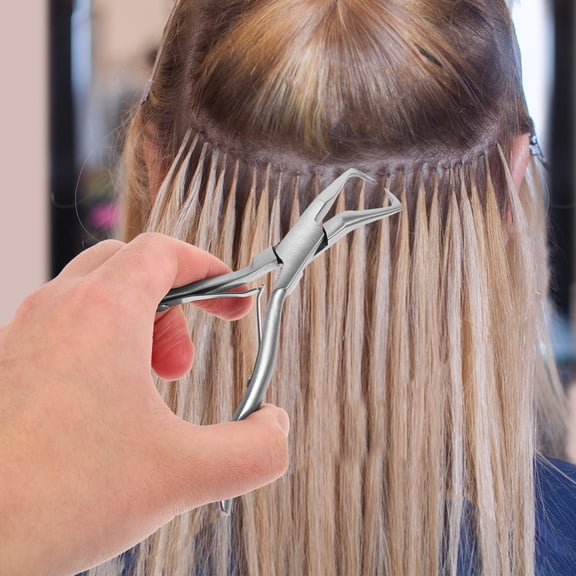 Homoyoyo Stainless Steel Hair Extension Pliers with Fine Tip for Precise Grip and Comfortable Use, 1 Pair Professional Tool