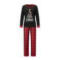thumbnail image 2 of PaerPade Christmas Family Pajamas Matching Set Long Sleeve Tree Graphic Tops + Trousers Holiday Sleepwear, 2 of 10