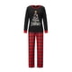 thumbnail image 2 of Pijamas navideños para toda la familia: conjunto de camiseta de manga larga con estampado de árbol y pantalón. Ropa de dormir navideña., 2 of 10