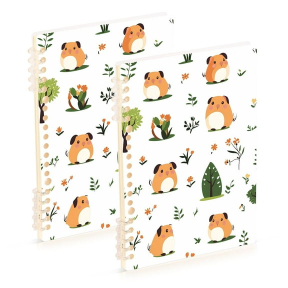 joogoo Spiral Journal Notebook Cute Capybara College Ruled Notebooks 8.3" x 5.7" 2 PCs