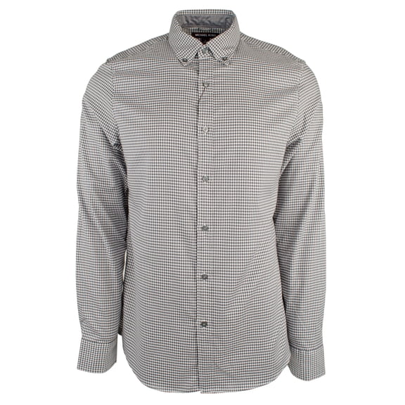 Michael Kors Men's Trim Stretch Cotton Long Sleeve Shirt