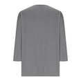 thumbnail image 3 of Rollbacks & More GaThRRgYP Plus Size Blouse for Women,Women's Summer Solid Color Quarter Sleeve Temperament V-neck Pullover Top Gray XXL, 3 of 6