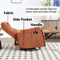 thumbnail image 6 of CARZZI Massage Chair Recliner with Heat, Swivel Rocking Chair Recliner with High Back, Manual Lazy Boy Recliners for Adults,Small Recliner Chair for Small Spaces, Living Room Bedroom, Fabric (Orange), 6 of 7