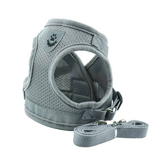 Yeacher Dog Harness No-Pull Pet Harness Step-in Air Dog Harness, Soft Mesh Cat Harness, Step in Vest Harness Adjustable Outdoor Pet Vest, Reflective Harness for Pet Puppy , (Silver grey,S)