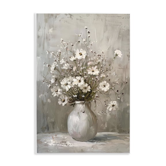 Stupell Industries Vintage Still Life Daisies Plants & Flowers Painting Unframed Art Print Wall Art, 10 x 15