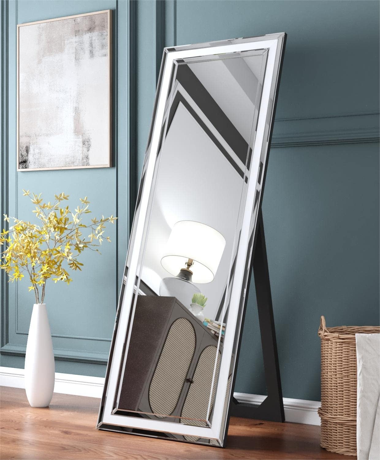 SHYFOY Full Length Floor Mirror 59" x 22" Large Dressing Full Body Mirror Rectangle Standing